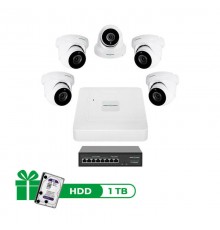 Комплект відеоспостереження на 5 камер GV-IP-K-W82/05 5MP