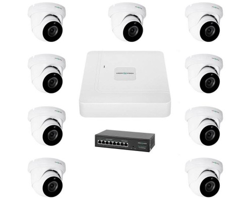 Комплект відеоспостереження на 9 камер GV-IP-K-W77/09 5MP 