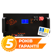 Акумулятор LP LiFePO4 51,2V - 160 Ah (8192Wh) (BMS 200A/100А) LCD метал RM Smart RS485/CAN