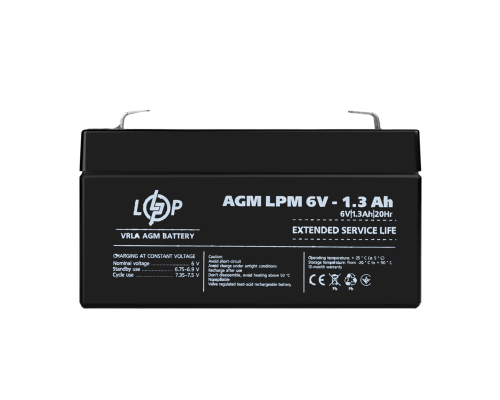 Акумулятор AGM LPM 6V - 1.3 Ah