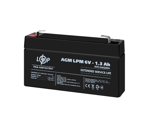 Акумулятор AGM LPM 6V - 1.3 Ah