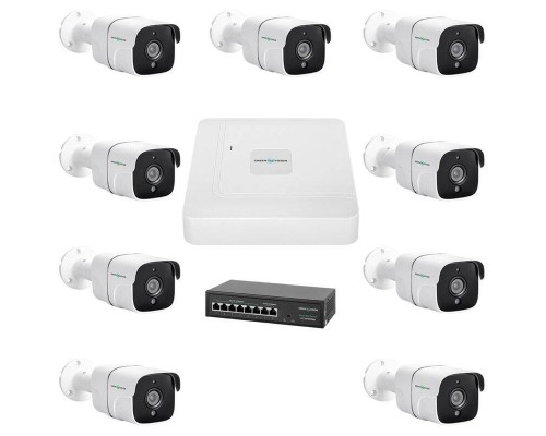 Комплект відеоспостереження на 9 камер GV-IP-K-W78/09 5MP 