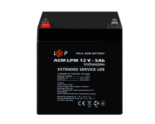 Акумулятор AGM LPM 12V - 5 Ah 
