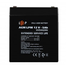 Розпродаж (3861) Акумулятор AGM LPM 12V - 5 Ah (11-2024)