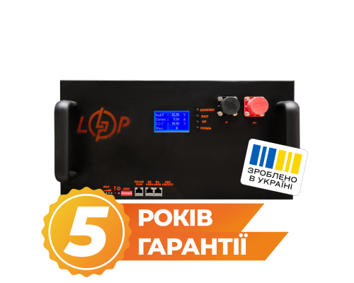 Акумулятор LP LiFePO4 25,6V - 280 Ah (7168Wh) (BMS 200A/100А) LCD метал Smart RM RS485/CAN 