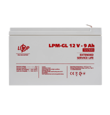 Акумулятор гелевий LPM-GL 12V - 9 Ah