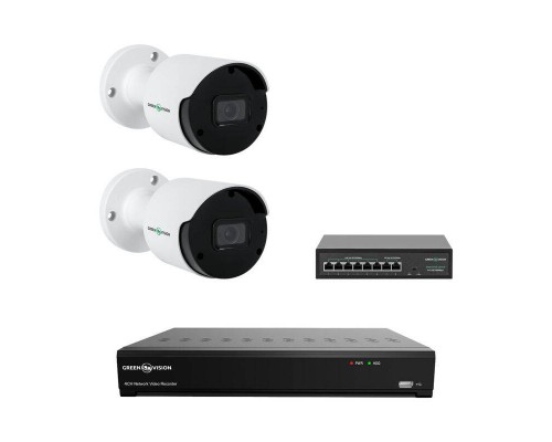 Комплект відеоспостереження на 2 камери 5MP (Ultra AI) GV-IP-K-W80/02