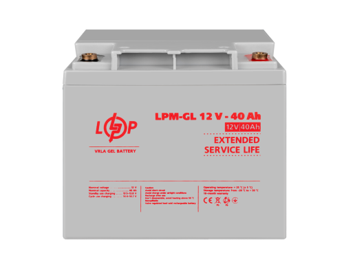 Акумулятор гелевий LPM-GL 12V - 40 Ah 