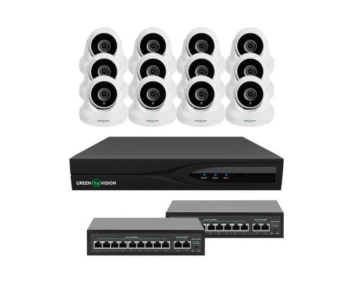 Комплект відеоспостереження на 12 камер GV-IP-K-W84/12 5MP 