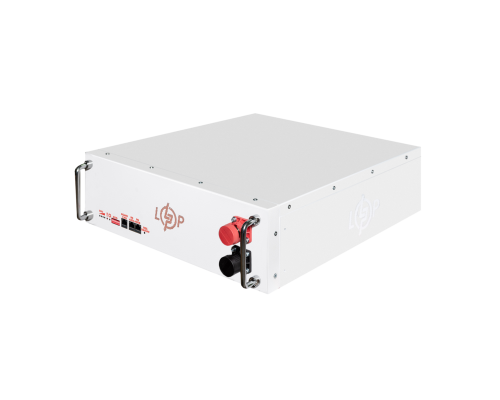 Акумулятор LP LiFePO4 51,2V - 100 Ah (5120Wh) (BMS SP 100A/50А) RM RS485/CAN LCD WH 