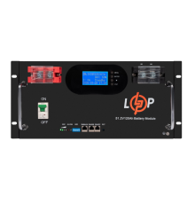 Акумулятор LP LiFePO4 51,2V - 120 Ah 6000Wh (Smart BMS 100A) с LCD RM AB RS485/CAN