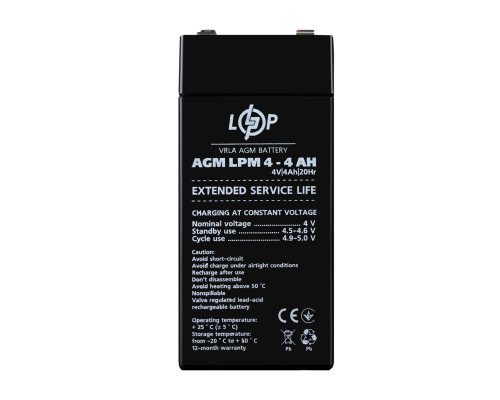 Акумулятор AGM LPM 4V - 4 Ah 
