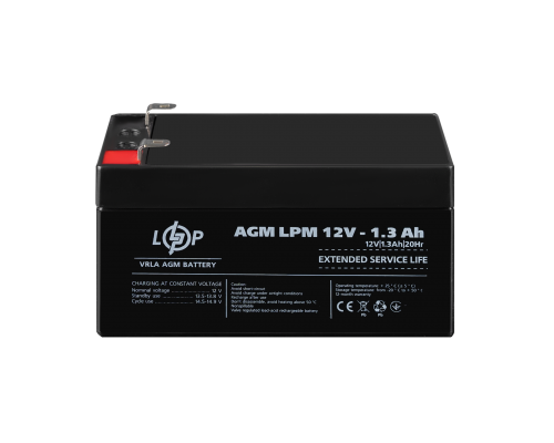 Розпродаж Акумулятор AGM LPM 12V - 1.3 Ah 