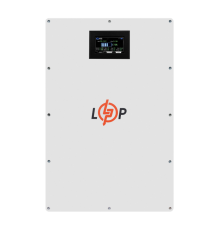Акумулятор LP LiFePO4 51,2V - 100 Ah (5120Wh) (BMS 100A/50А) метал LCD Smart RS485/CAN JK настінний