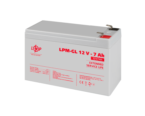 Акумулятор гелевий LPM-GL 12V - 7 Ah 