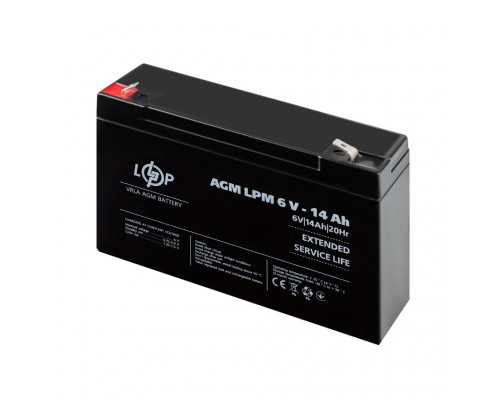 Акумулятор AGM LPM 6V - 14 Ah 
