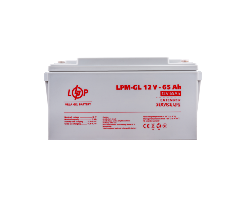 Акумулятор гелевий LPM-GL 12V - 65 Ah 