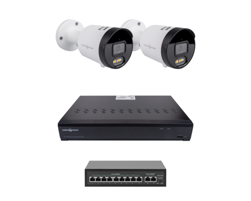 ¶Комплект відеоспостереження на 2 камери GV-IP-K-W102/2 4MP (Ultra AI) 