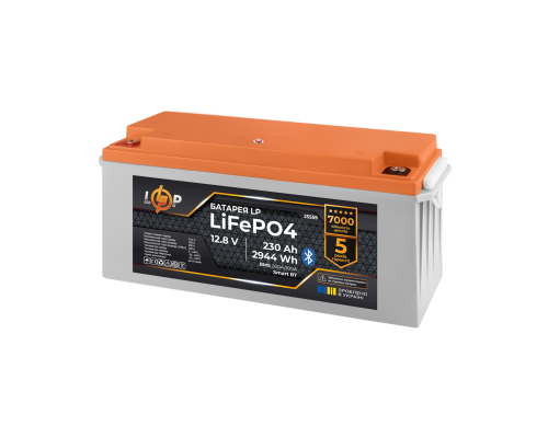 Акумулятор LP LiFePO4 12,8V - 230 Ah (2944Wh) (BMS 200A/100А) пластик Smart BT 