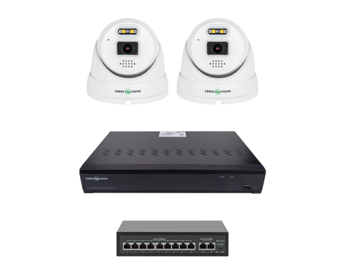 Комплект відеоспостереження на 2 камери GV-IP-K-W101/2 5MP (Ultra AI) 