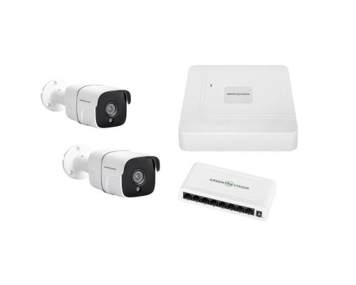 Комплект відеоспостереження вуличний на 2 циліндричні камери GV-IP-K-W60/02 5MP (Lite) 