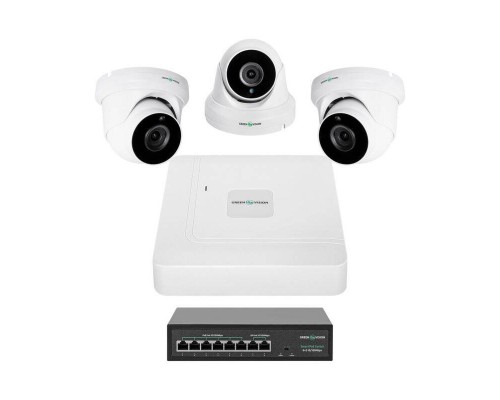 Комплект відеоспостереження на 3 камери GV-IP-K-W81/03 5MP 