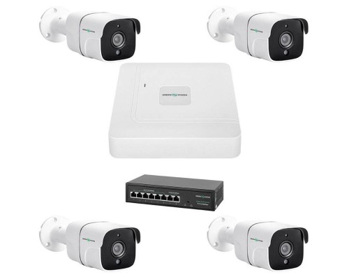 Комплект відеоспостереження на 4 камери GV-IP-K-W75/04 5MP 