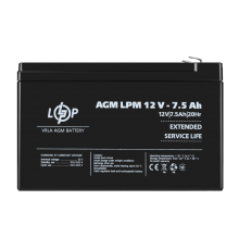 Акумулятор AGM LPM 12V - 7.5 Ah