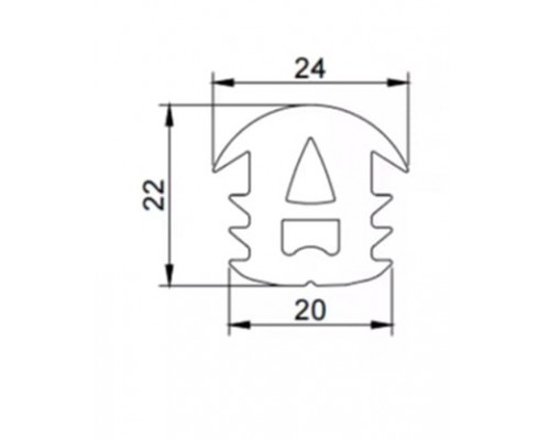Ущільнювач для сонячних панелей (24*22*20 мм), EPDM 