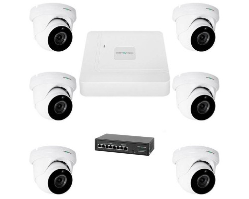 Комплект відеоспостереження на 6 камер GV-IP-K-W76/06 5MP 