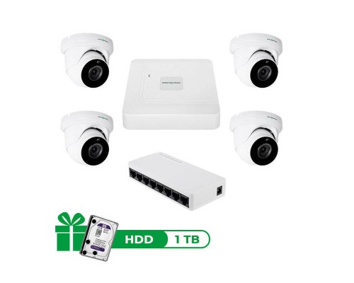 Комплект відеоспостереження на 4 камери GV-IP-K-W95/4 5MP 