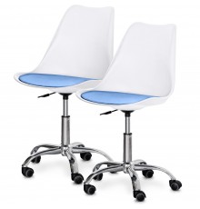Комплект (2шт) крісло Evo-Kids Capri White / Blue (арт H-231 W/BL-Х2)
