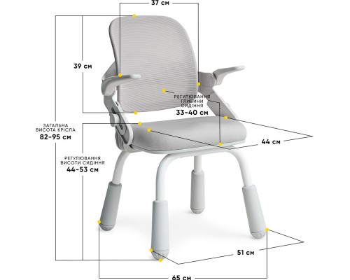 Дитяче крісло Mealux Neo Air Static Grey (арт.Y-306 G) 