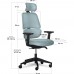 Крісло Mealux Leo Air Plus Grey / Blue (арт.Y-546 KBGL) 