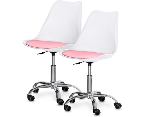 Комплект (2шт) крісло Evo-Kids Capri White / Pink (арт H-231 W/PN-Х2) 