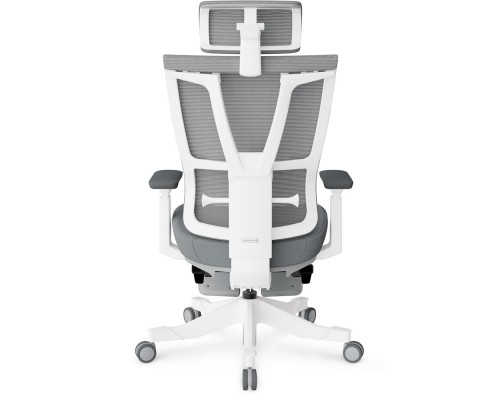Крісло Mealux S6 Air Fabric Grey White (арт. HF-S6 F/GW) 