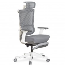 Крісло Mealux S6 Air Fabric Grey White (арт. HF-S6 F/GW)