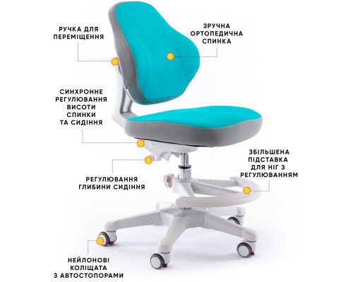 Дитяче крісло Evo-кids Mio Classic Blue (арт.Y-405 KBL) 
