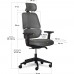 Крісло Mealux Leo Air Plus Dark Grey (арт.Y-546 KBG) 