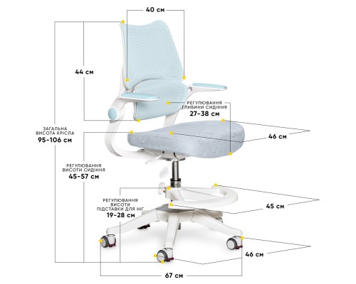 Дитяче крісло Mealux Fantasy Air KBL (арт.Y-608 KBL) 