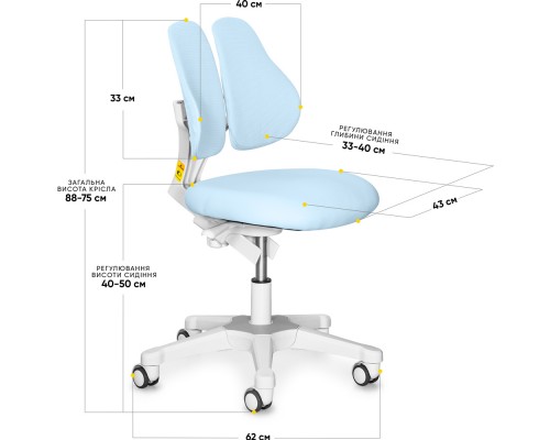 Дитяче крісло Evo-kids Mio Lite Blue (арт.Y-208 KBL) 