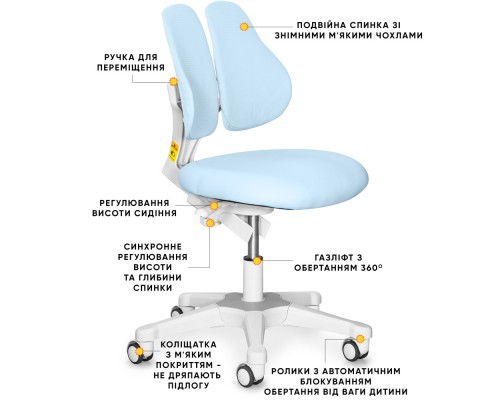 Дитяче крісло Evo-kids Mio Lite Blue (арт.Y-208 KBL) 