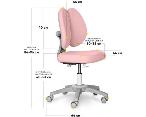Дитяче крісло Mealux Sprint Duo Lite Pink (арт.Y-412 Lite KP) 