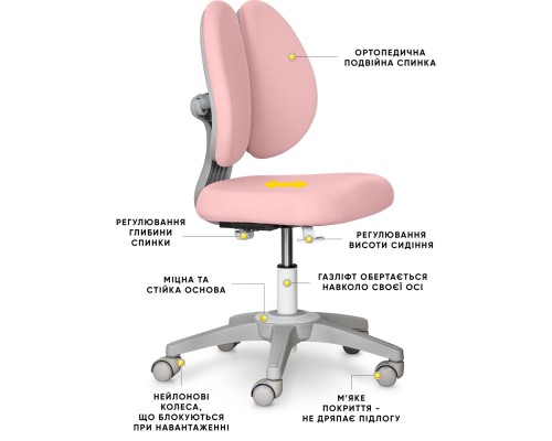 Дитяче крісло Mealux Sprint Duo Lite Pink (арт.Y-412 Lite KP) 