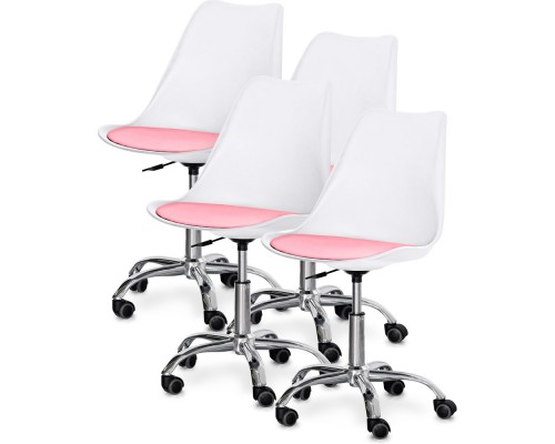 Комплект (4шт) крісло Evo-Kids Capri White / Pink (арт H-231 W/PN -Х4) 