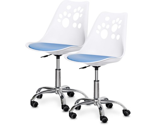 Комплект (2шт) дитяче крісло Evo-Kids Indigo White/Blue (арт H-232 W/BL-Х2) 