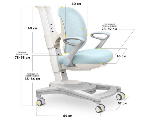 Дитяче крісло Mealux Sigma Air KBL (арт.Y-118 KBL) 