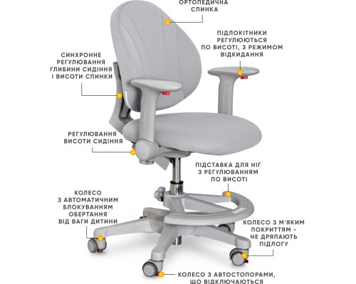 Дитяче крісло Evo-kids Mio G (арт.Y-407 G) 
