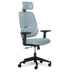 Крісло Mealux Leo Air Grey / Blue (арт.Y-543 KBGL)
