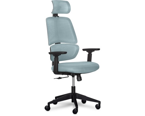 Крісло Mealux Leo Air Grey / Blue (арт.Y-543 KBGL) 